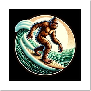 Surfing Bigfoot Posters and Art